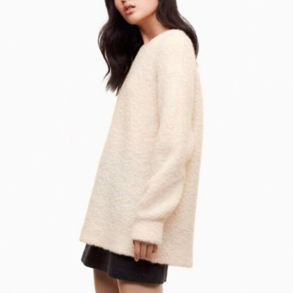 Aritzia Wilfred Seissan Alpaca Wool Sweater Birch Size 1/ Small - Picture 1 of 11